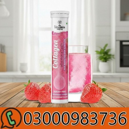 Strawberry Flavour Collagen Effervescent Tablets 20 Tablets In Pakistan