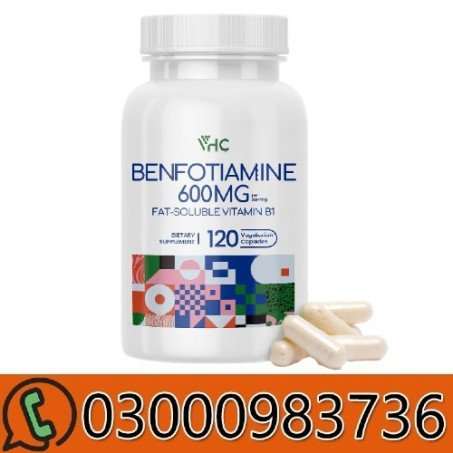 Vitamin B1 Benfotiamine Supplement 600mg, 120 Capsules In Pakistan