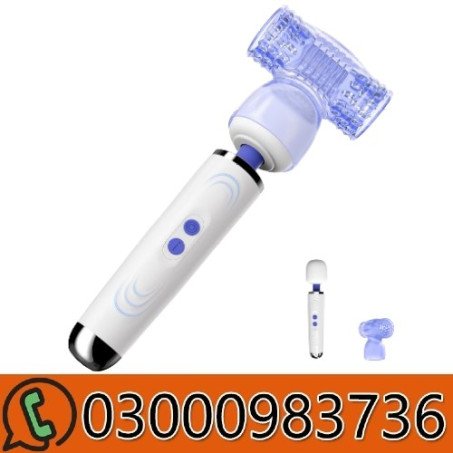 Vibrator Wand Massager With Male Masturbator Attachment Sex Toys