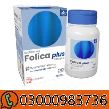Scotmann Folica Plus Quatrefolic & Vitamin B12 - 30 Softgels In Pakistan
